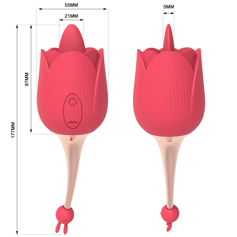 SexRose Licking Vibrator with Rabbit Stimulator