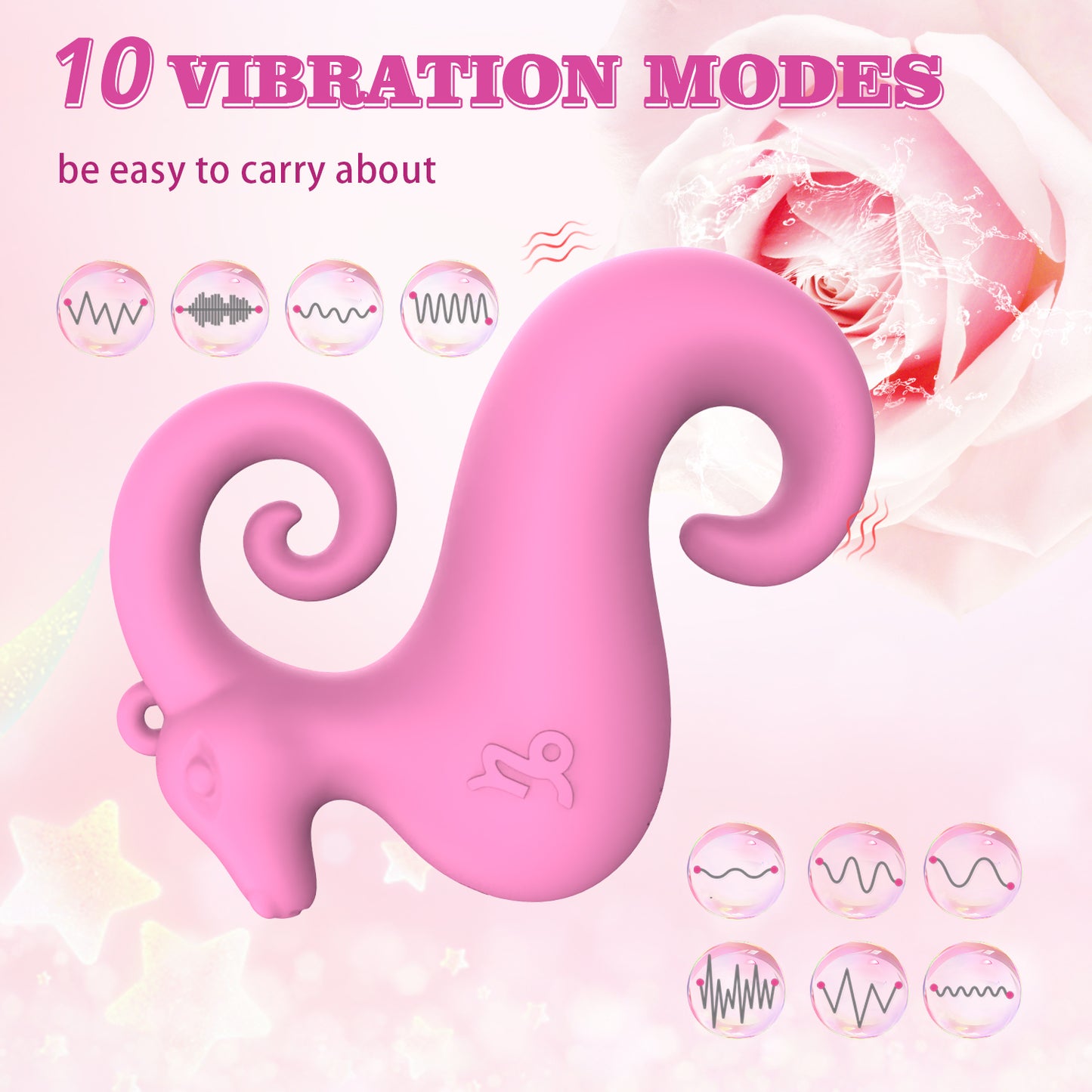 Capricorn Shape Vibrator Sex Toy with 10 Vibrating Modes