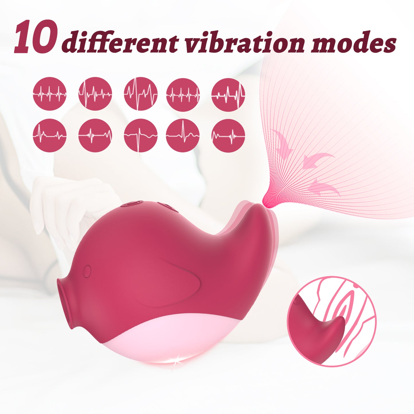 Sucking Vibrator Sex Toy with 10 Sucking Modes