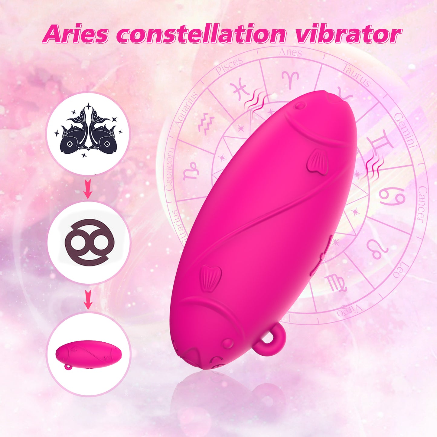 Pisces Shape Vibrator Sex Toy with 10 Vibrating Modes