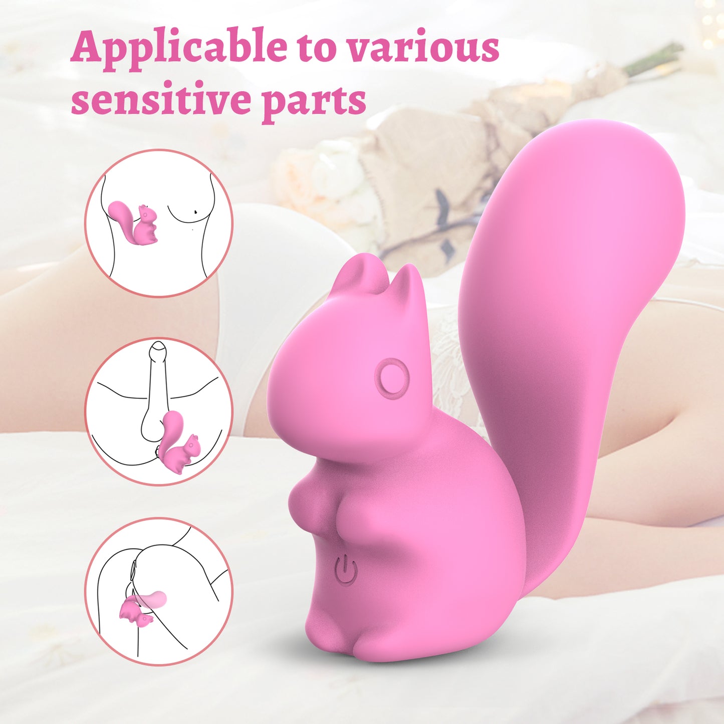 Squirrel Shape Vibrator Sex Toy with 10 Vibrating Modes