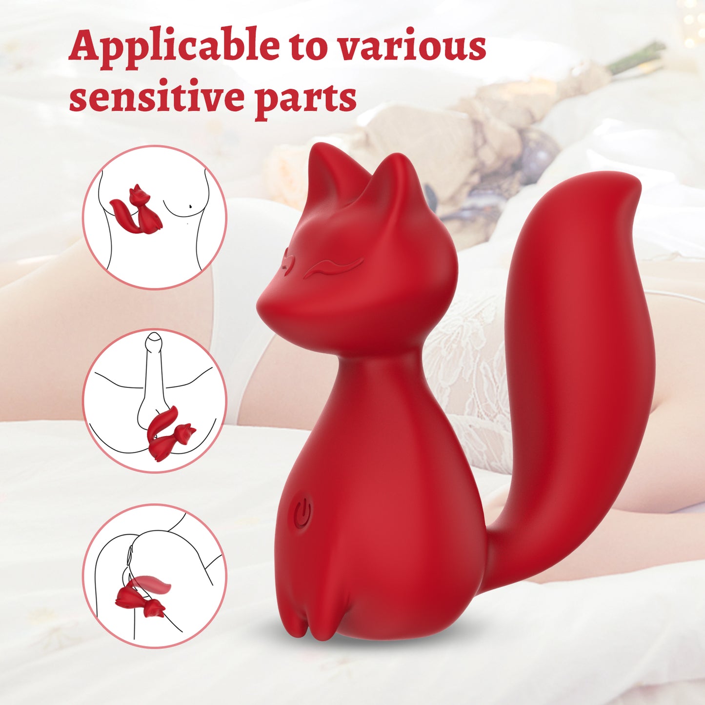 Fox Shape Vibrator Sex Toy with 10 Vibrating Modes