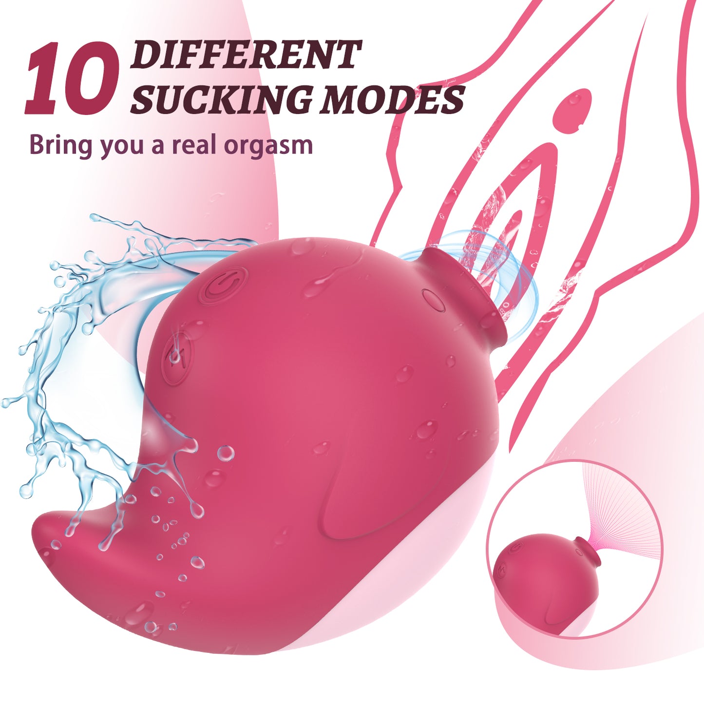 Sucking Vibrator Sex Toy with 10 Sucking Modes