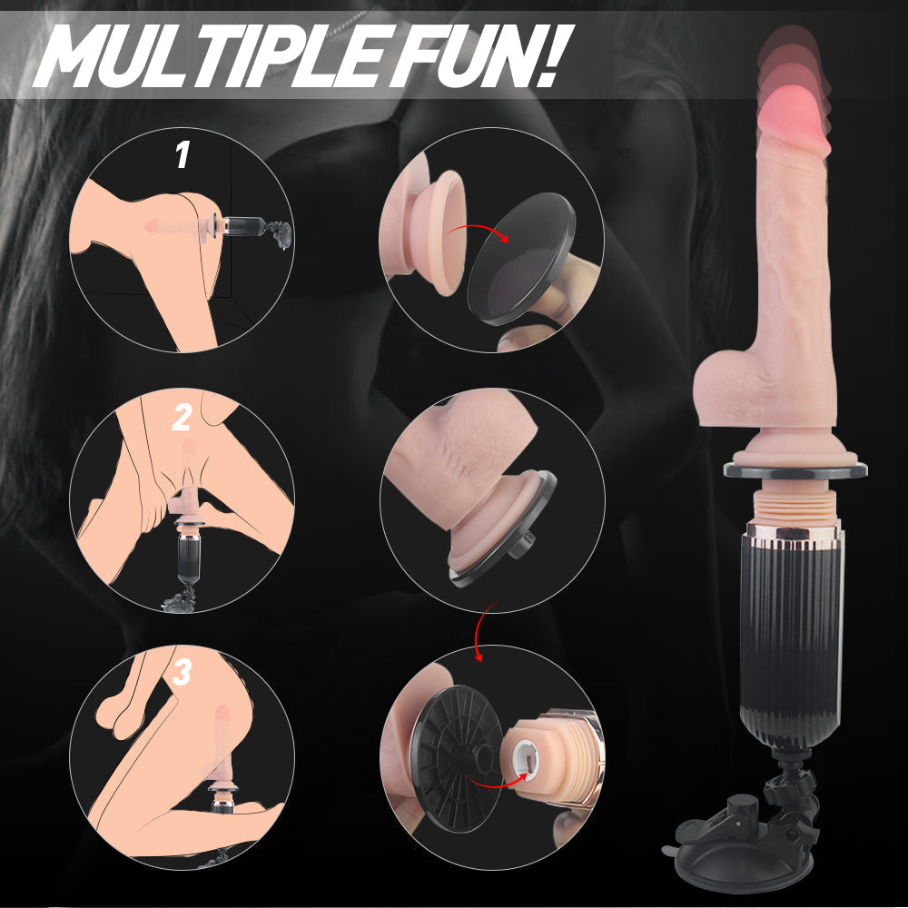 Gatling Plus- Automatic G-Spot Thrusting Dildo (Big Size)