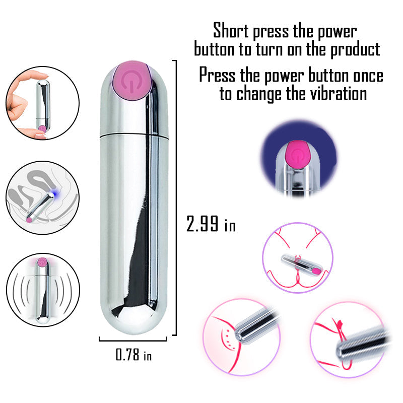 10 Vibraring Mode 2 In 1 Waterproof Stimulation Silicone Vibrator