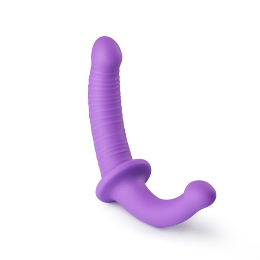 12.2-Inch Double-Ended Purple Simulation Dildo Men Women Couple Massager