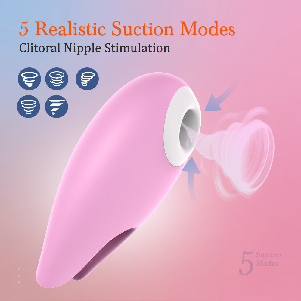 2 in 1 Clitoral Sucking Silicone Vibrator With 10 Vibration Modes