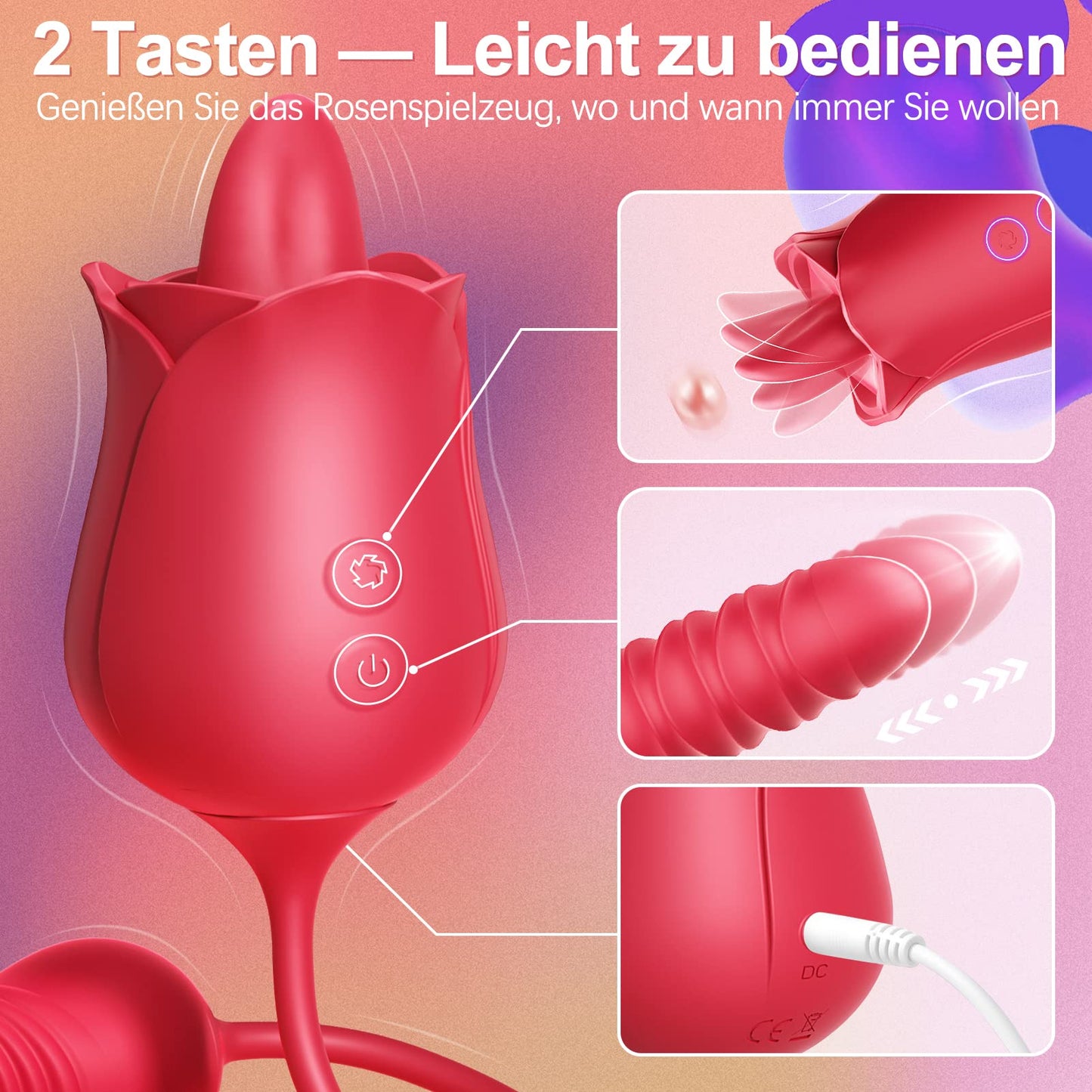 2023 Newly Multiple Stimulation Rose Vibrator