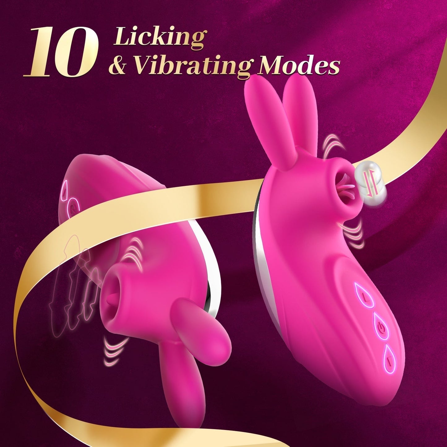 3-in-1 Bunny Vibrator with Powerful Suction and 10 Intense Frequencies