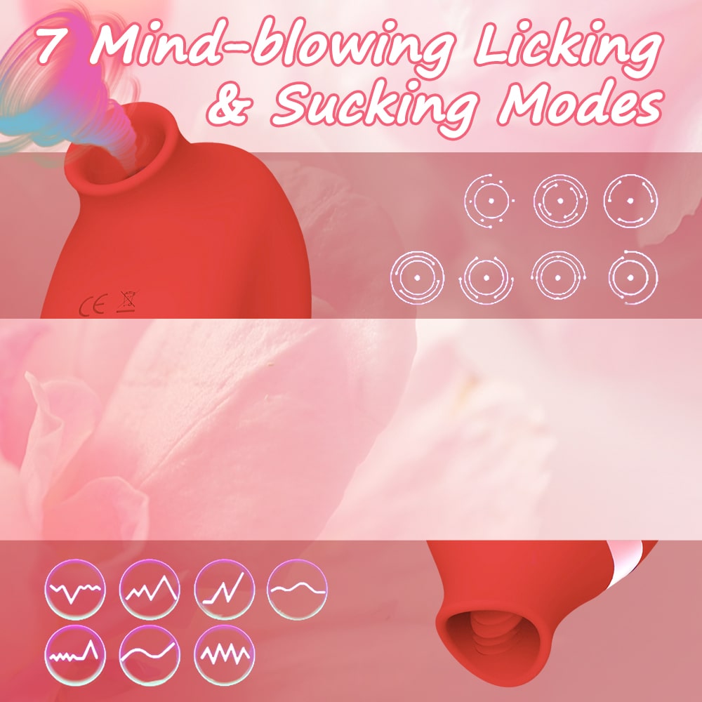 Compact 7-Speed Licking & Suction Love Egg Vibrator