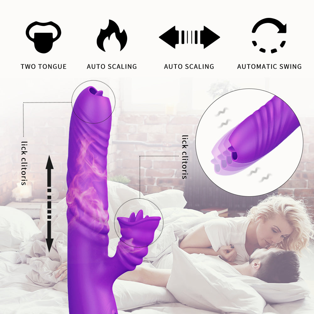 Dual Tongue Stimulating Rabbit Vibrator