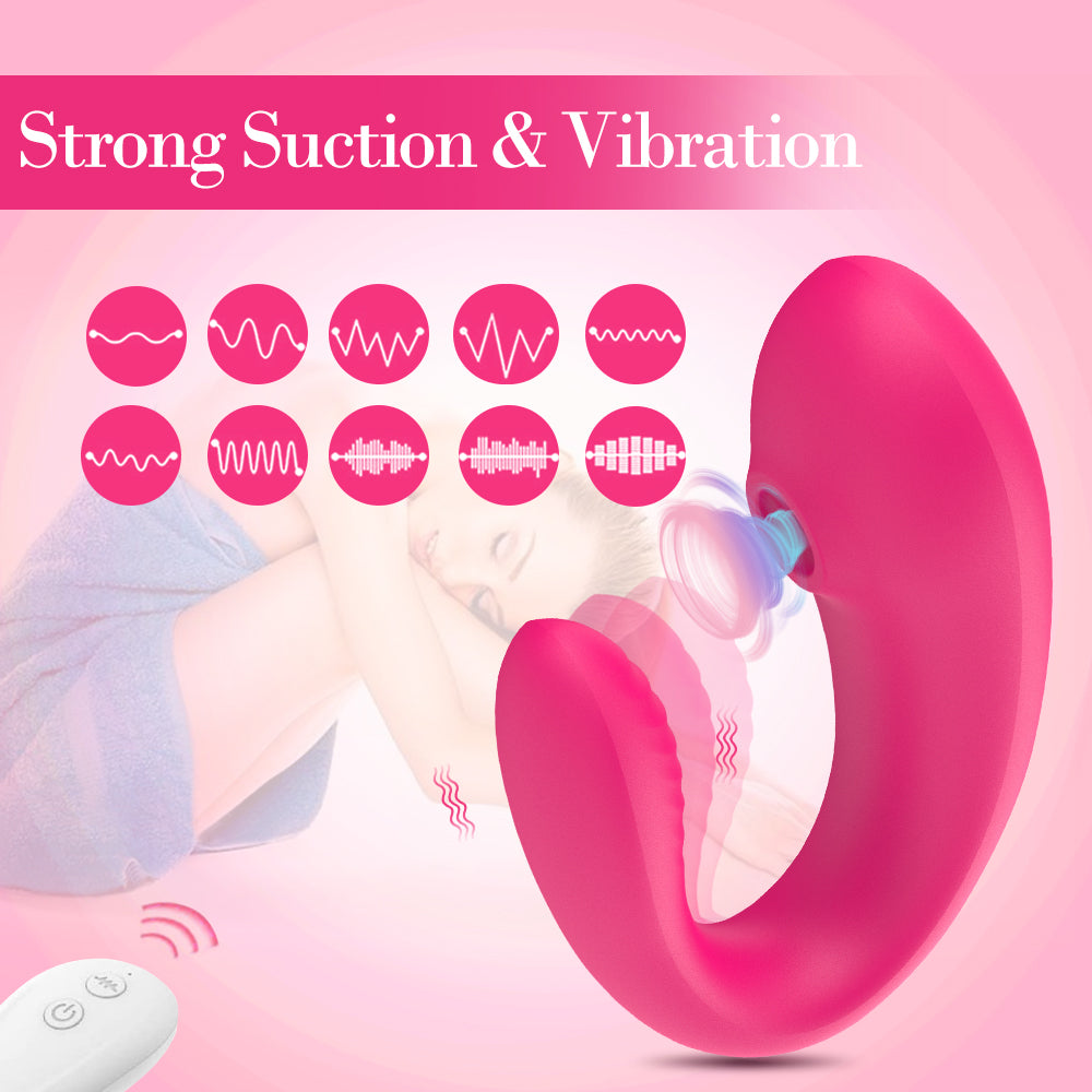 10 Suction & Vibration Modes 3 In 1 Silicone Vibrator Waterproof