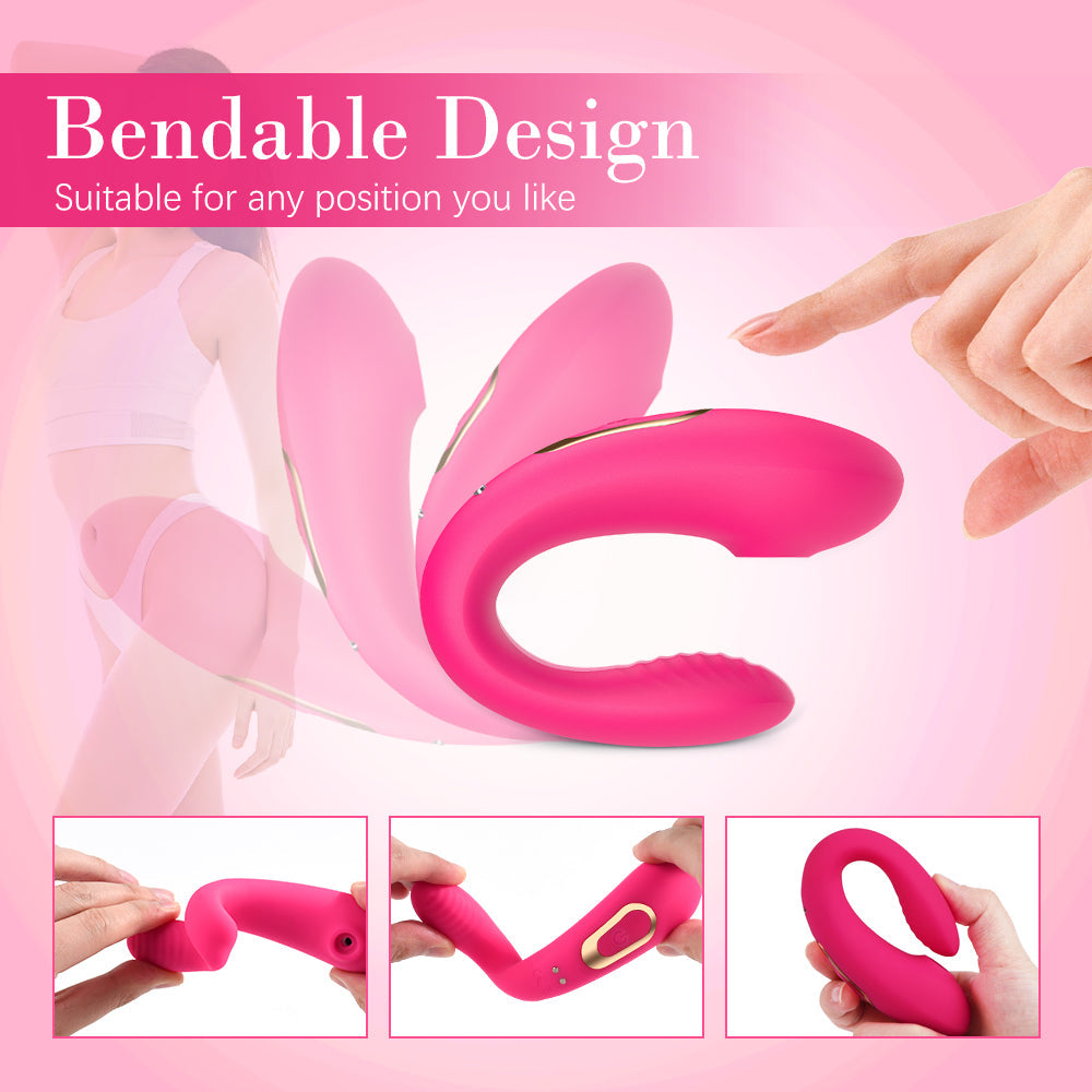 10 Suction & Vibration Modes 3 In 1 Silicone Vibrator Waterproof