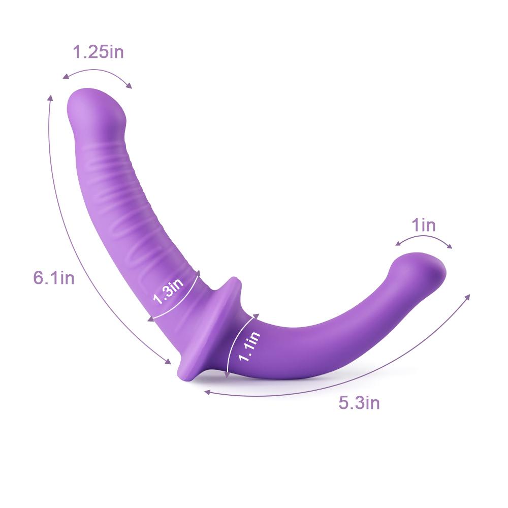 12.2-Inch Double-Ended Purple Simulation Dildo Men Women Couple Massager