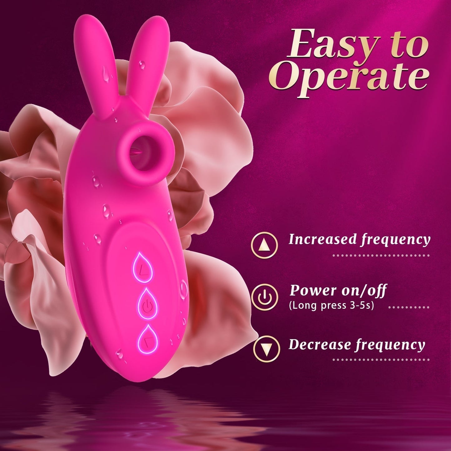 3-in-1 Bunny Vibrator with Powerful Suction and 10 Intense Frequencies