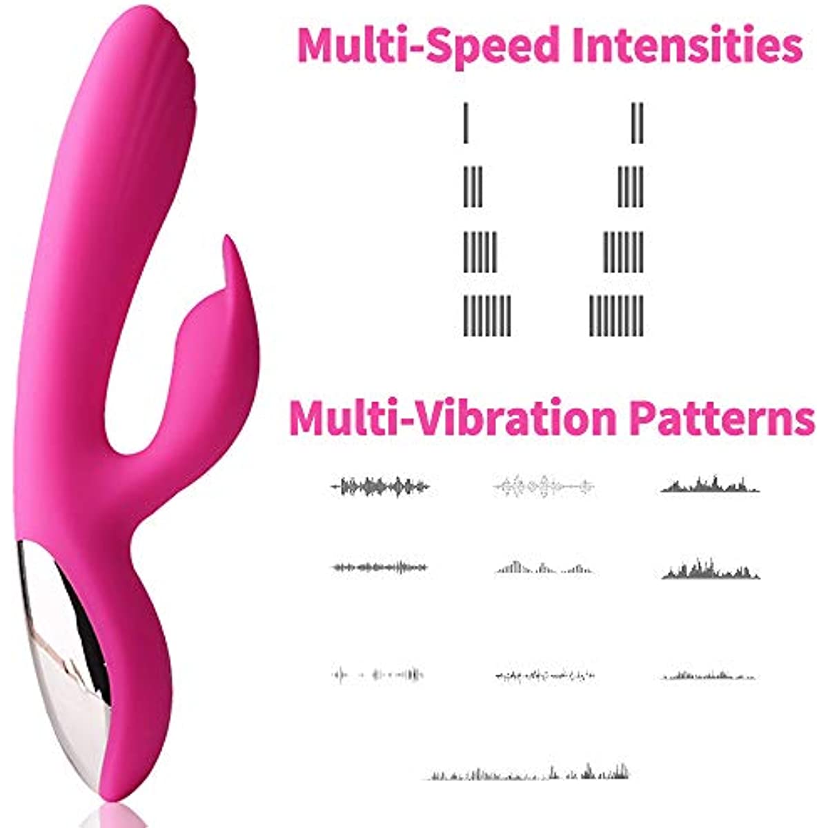 Double Fun Realistic Rabbit Silicone Sex Toy for Woman