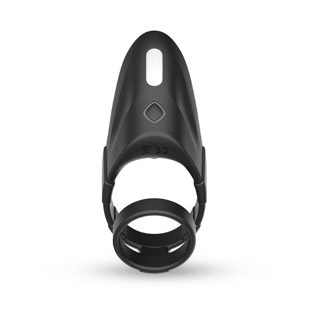 10 Vibration Modes Double Circles with Taint Teaser Penis Ring