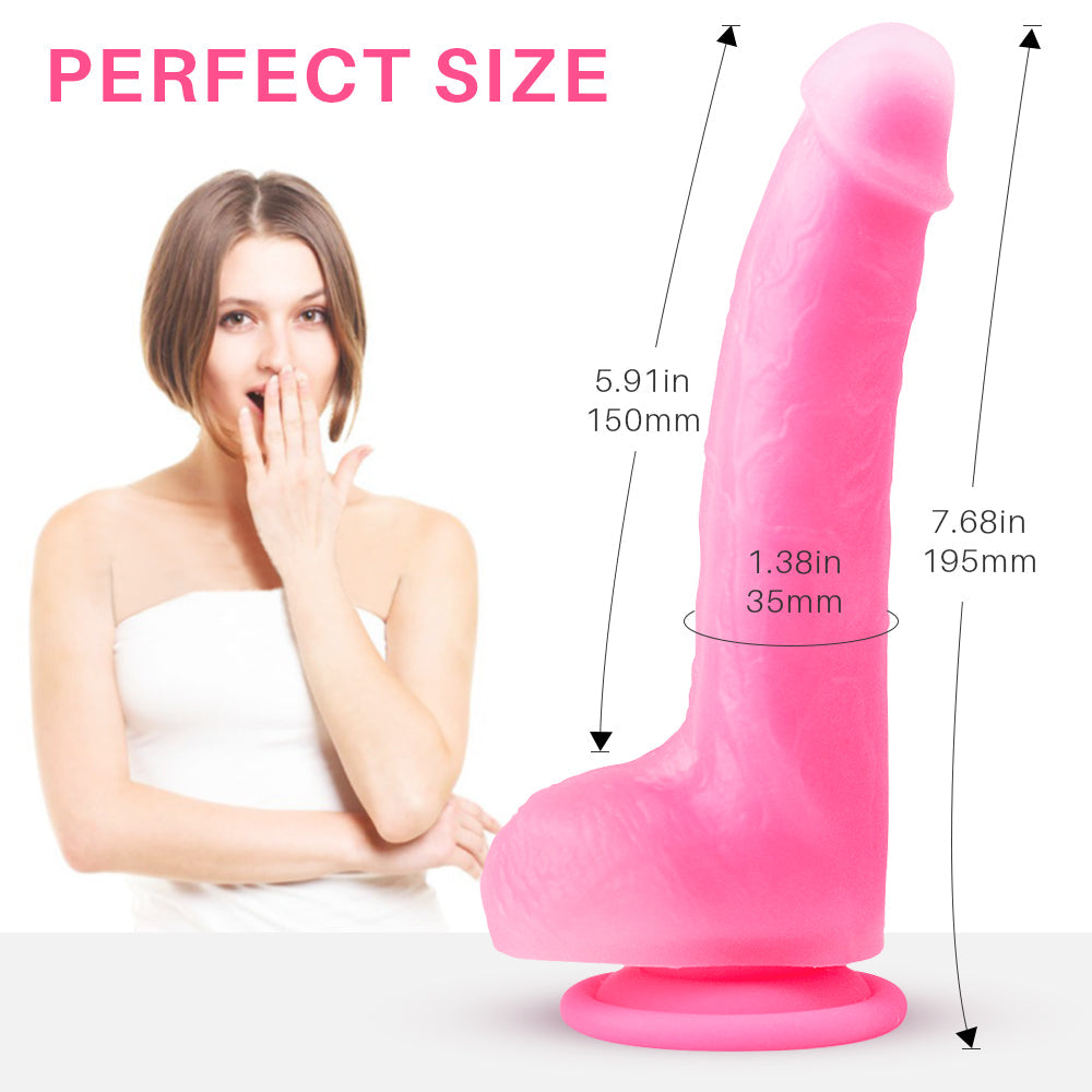 Double layer silicone strong suction simulation dildo