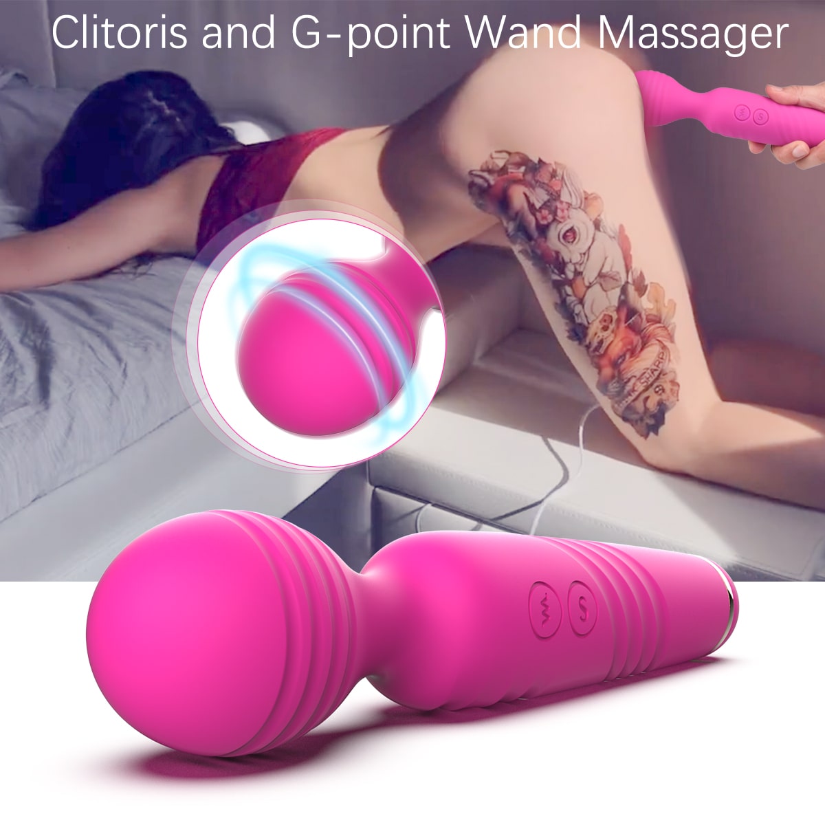 PleasureWave - Wand Vibrator with Suction Power