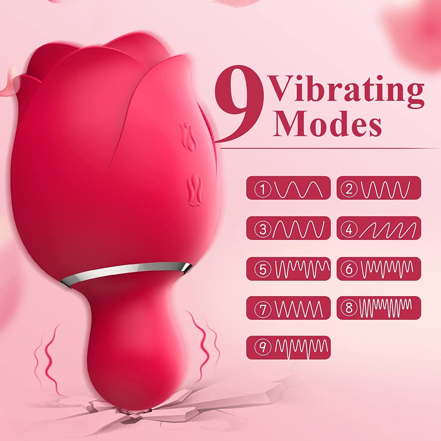 Powerful Motors Rose Flapping Stimulator