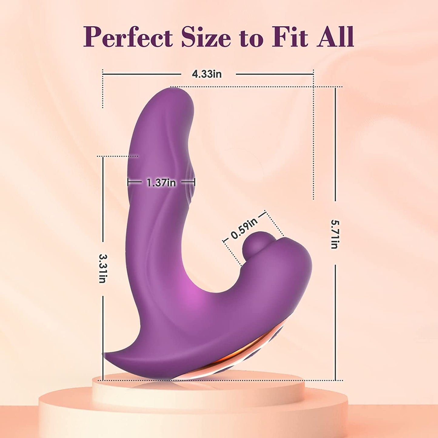 5*5*10 Modes Clitoral Vibrator 3 in 1 Stimulator G-Spot for Women