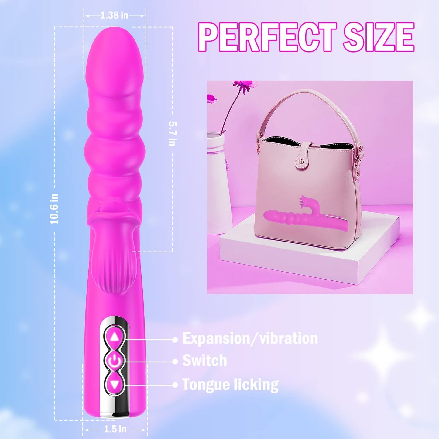 4 in 1 Rabbit Vibrator G Spot Clit Suckers for Woman Sex Toy