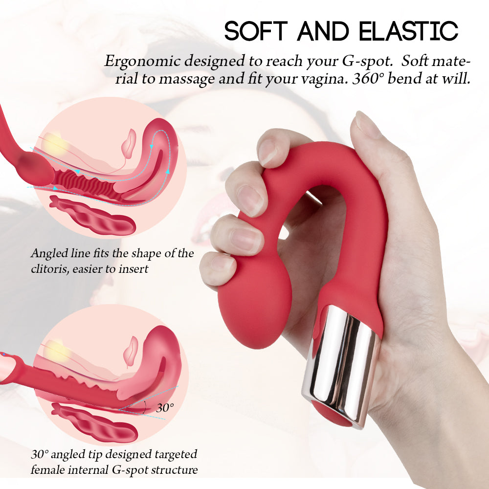 10-Mode Waterproof Bendable G-Spot Vibrator