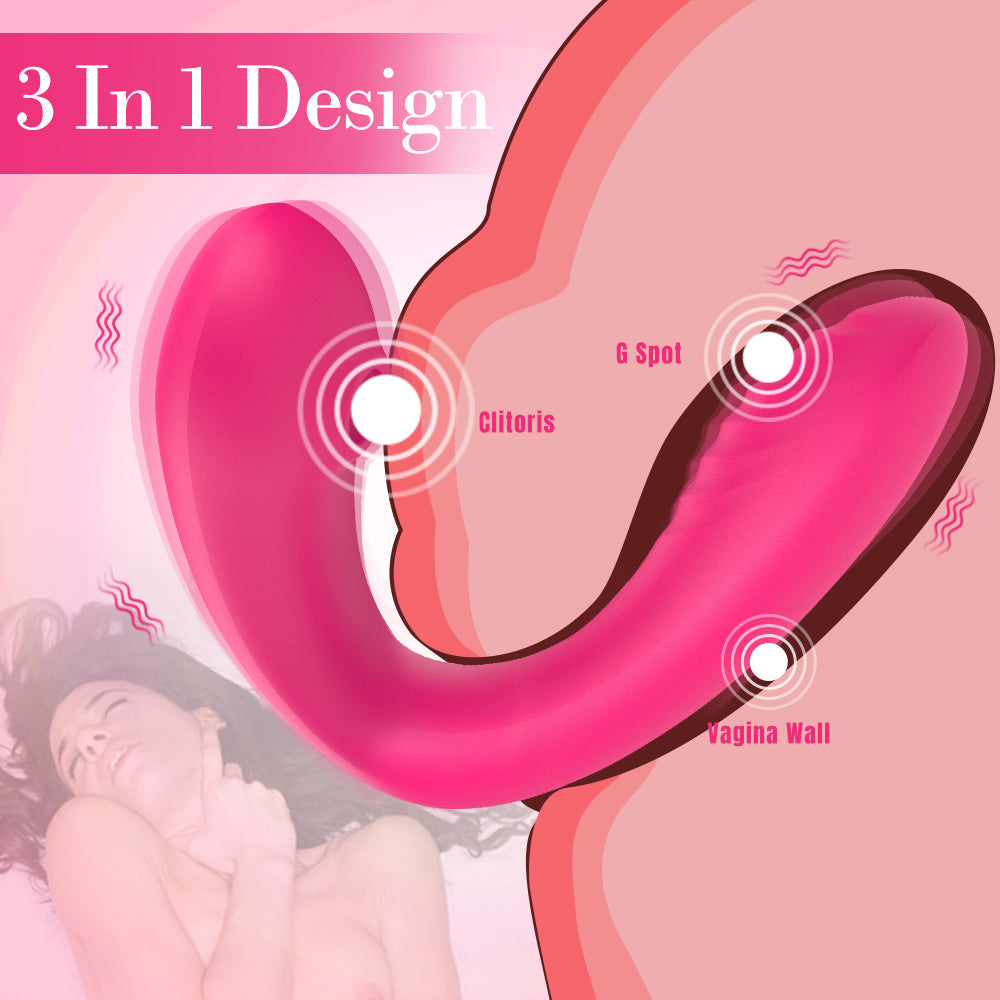 10 Suction & Vibration Modes 3 In 1 Silicone Vibrator Waterproof