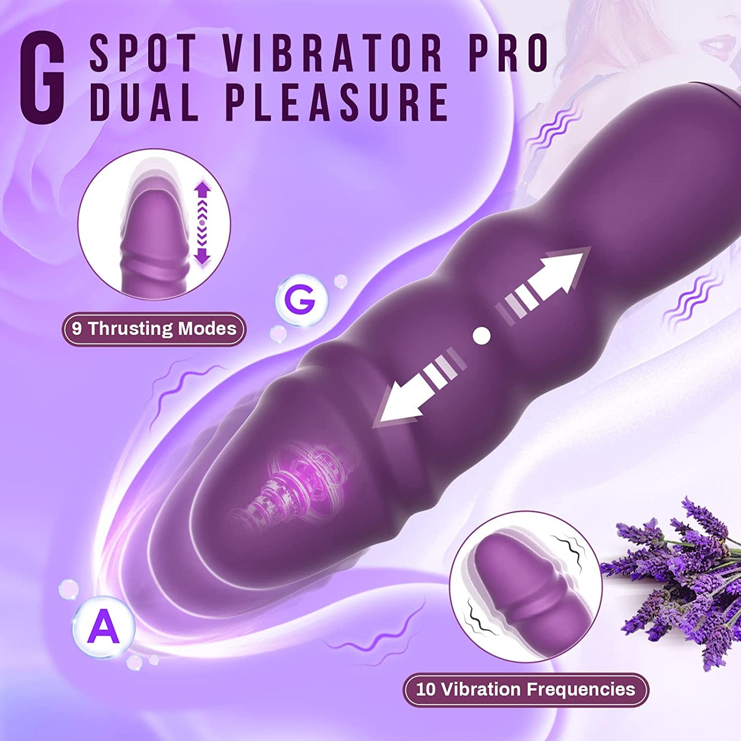 2 in 1 Thrusting G Spot Vibrator