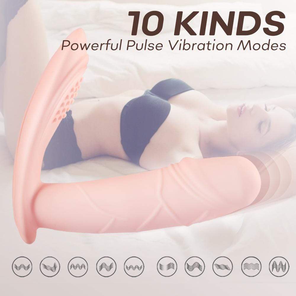 10 Frequency Impulse Thump Beat Heating Wearable Clitoris Vibrator