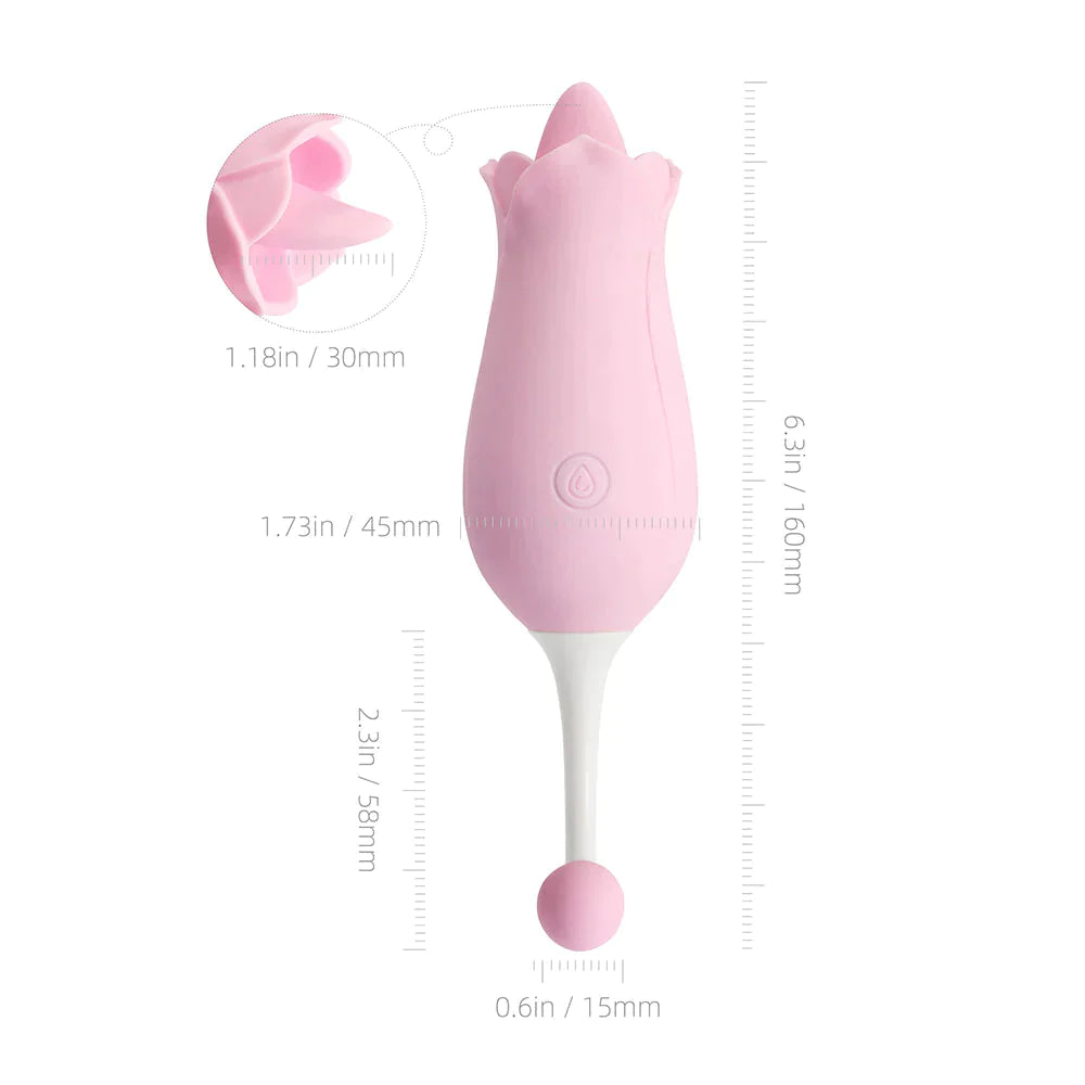 Dora - Rose Toy Clit Vibrator and Tongue Licker