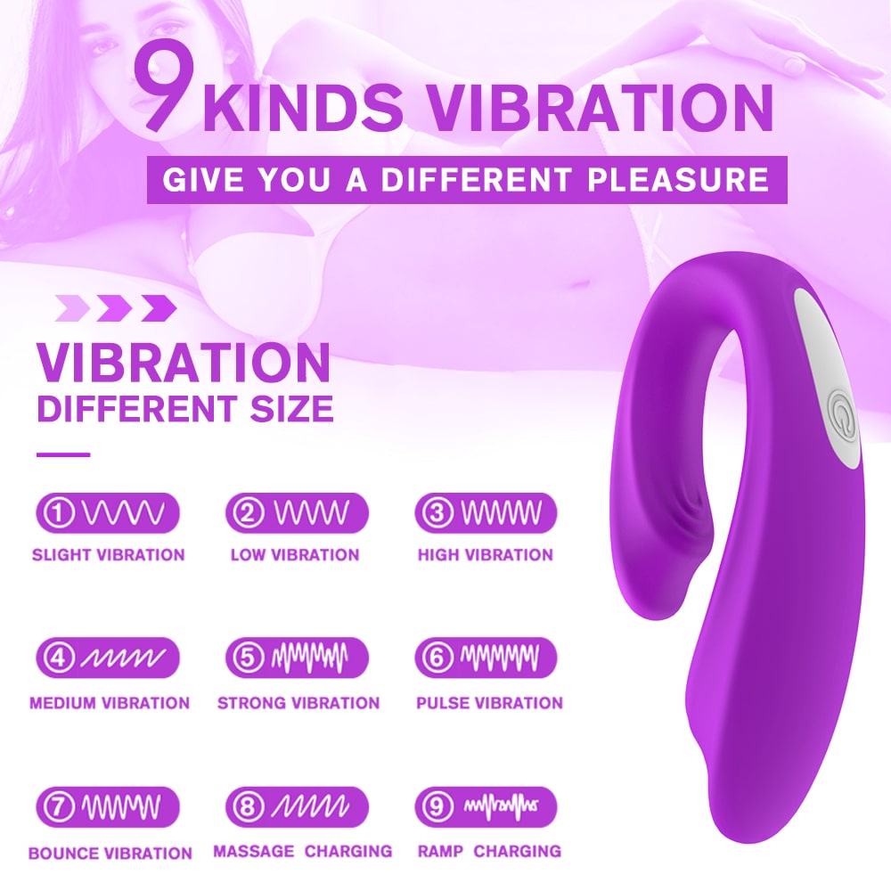 9 Vibration Modes 180° Bendable Wearable Stimulator for Women