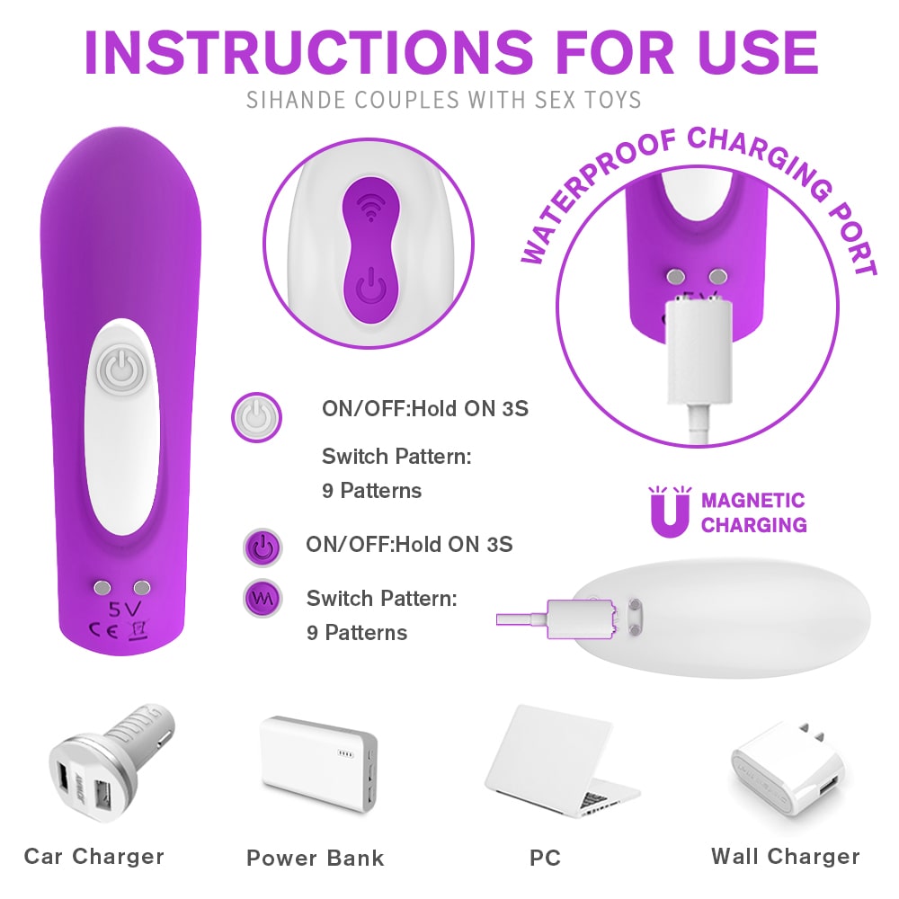 9 Vibration Modes 180° Bendable Wearable Stimulator for Women