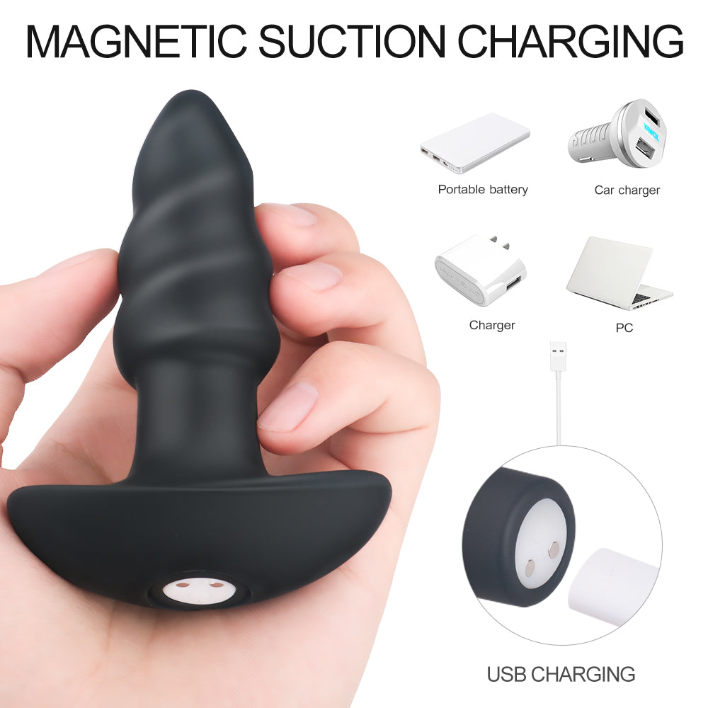 Remote Control Vibrating Anal Plug with A Bullet Vibrator