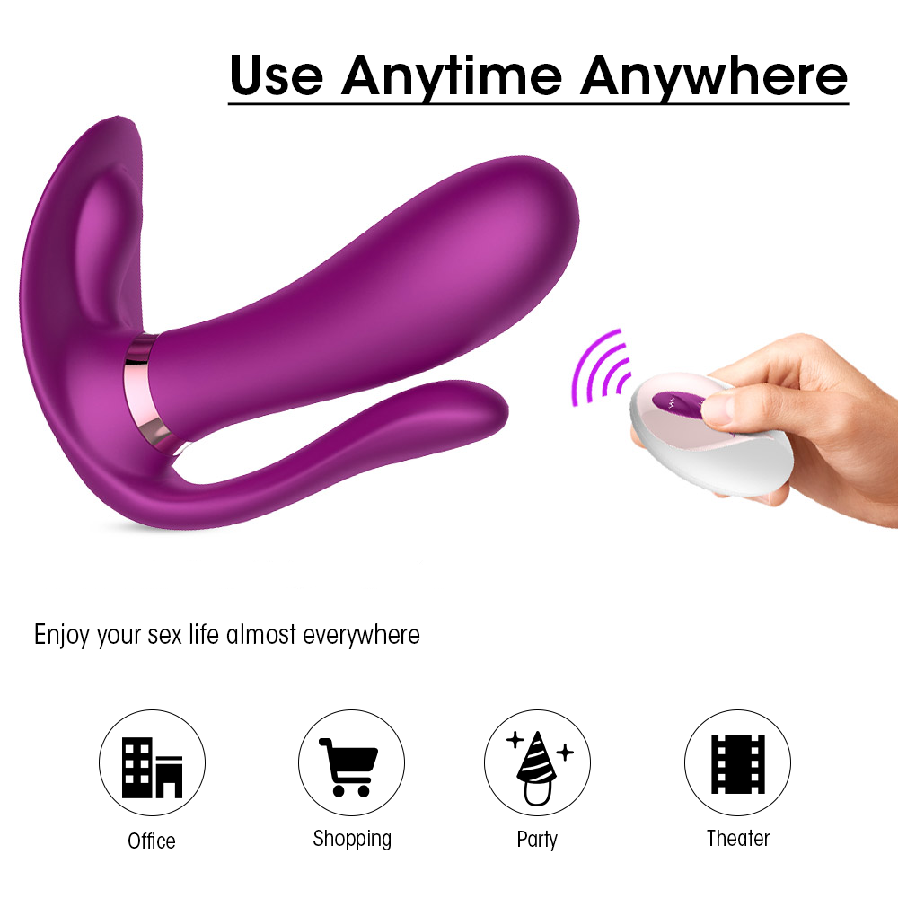 9 Vibration Modes Remote Control Clit Silicone Stimulator