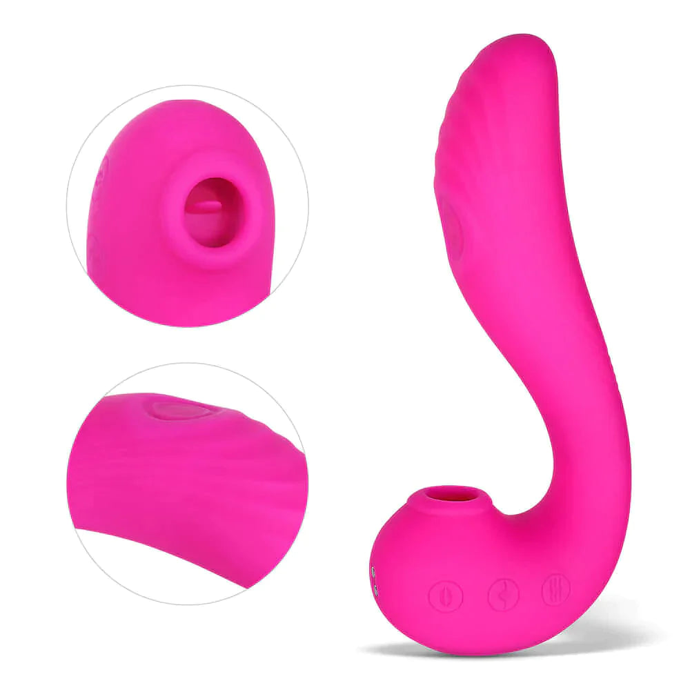 Angel - 3in1 Clitoral Sucking Licking and G Spot Vibrator