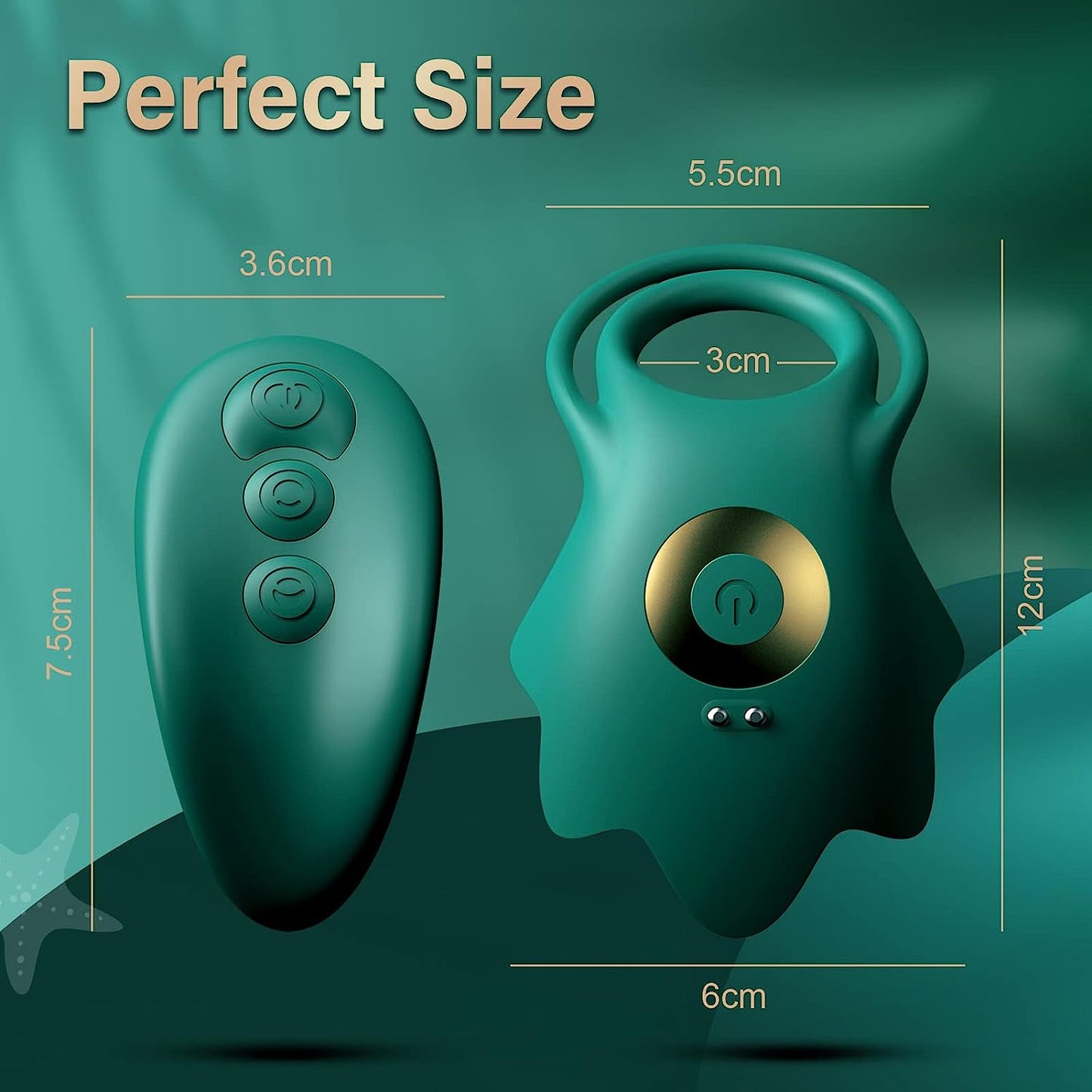 Vibrating Cock Ring, Penis Ring Vibrator with 10 Vibration Modes