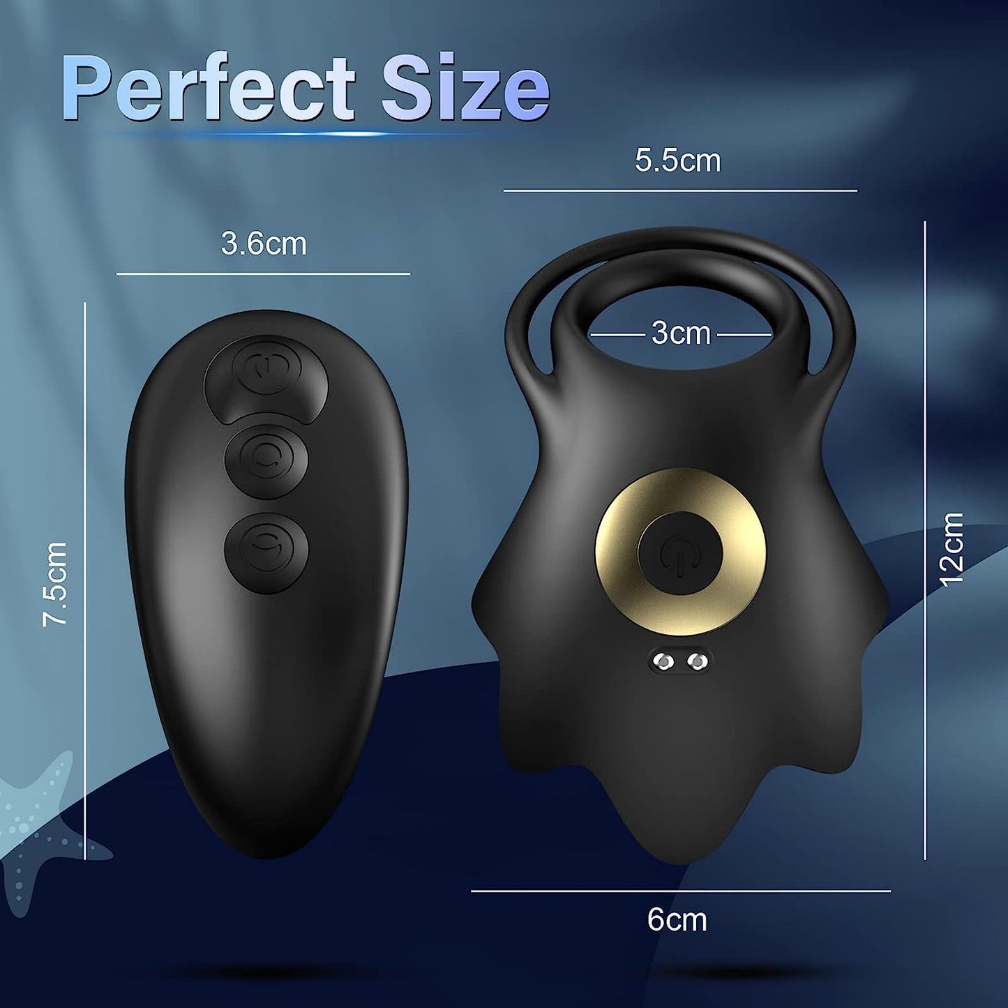 Vibrating Cock Ring, Penis Ring Vibrator with 10 Vibration Modes