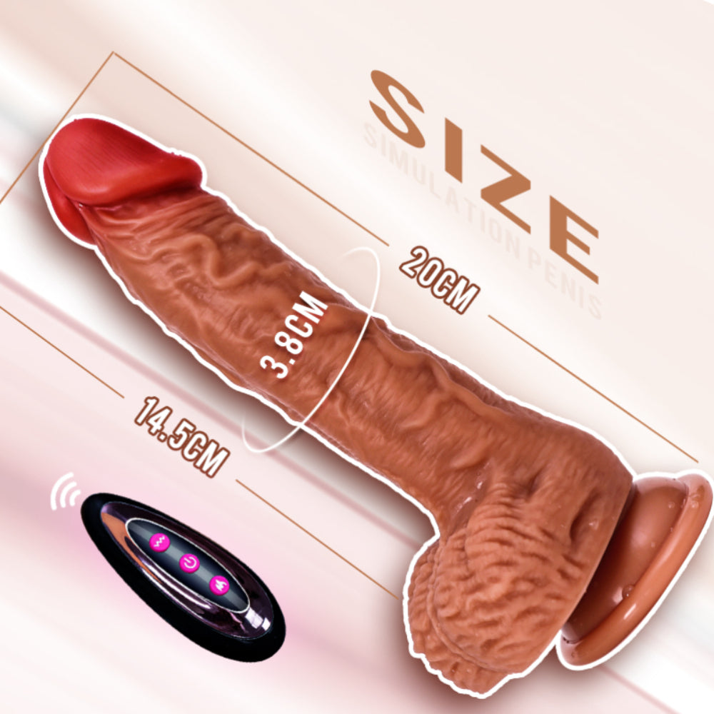 4-in-1 Deluxe Realistic Dildo with G-Spot Vibrating Stimulation