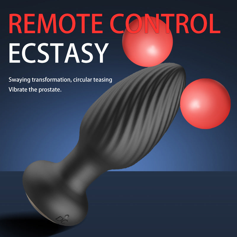 Remote-Controlled Rotating Silicone Butt Plug