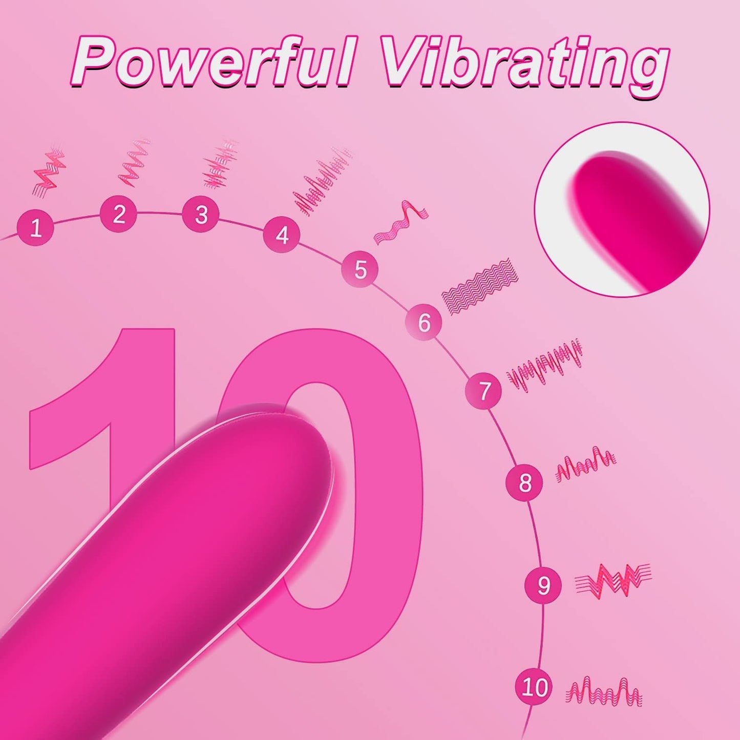 G Spot Vibrator Dildo with 10 Vibration Modes