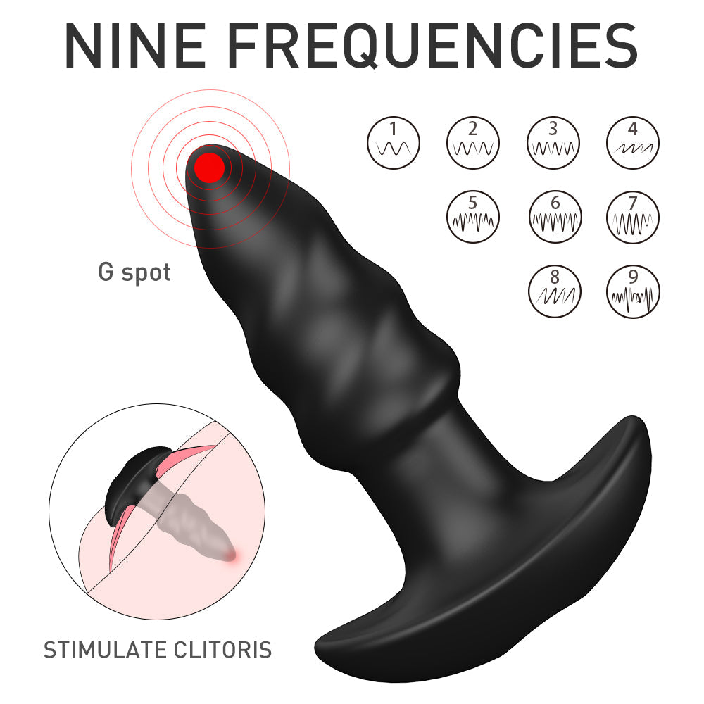 Remote Control Vibrating Anal Plug with A Bullet Vibrator