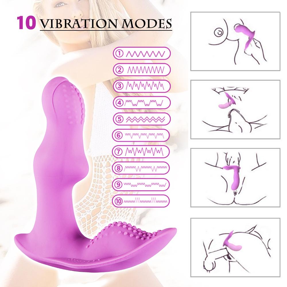 10-Frequency Vibration G-Spot Butterfly Remote Wearable Vibrator