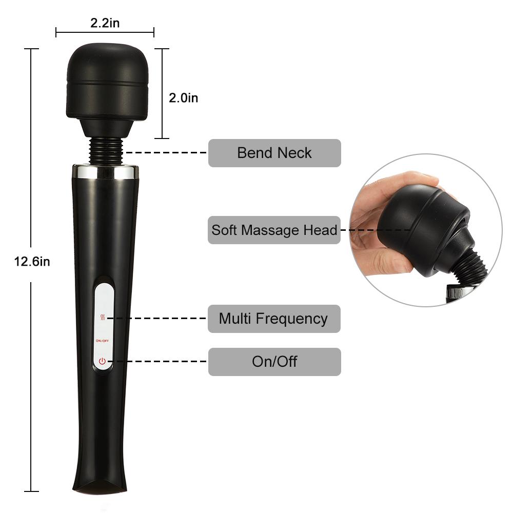 10 Speeds Handheld AV Wand Cordless Clit Massage Vibrator